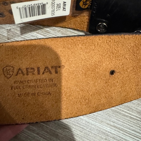 Black Studded Belt with Silver Buckle - Picture 4 of 4